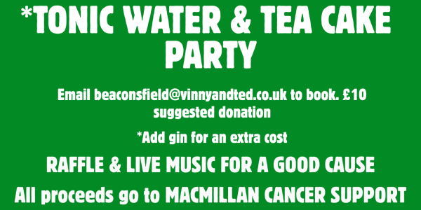 Macmillan Tonic and Teacakes